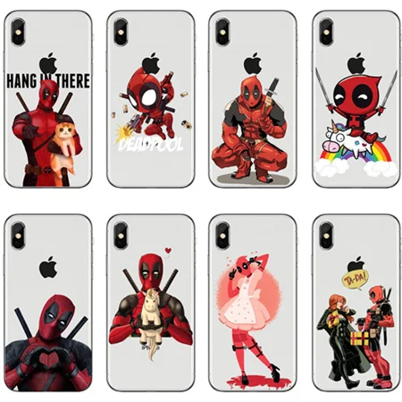 Deadpool Marvel Wade Winston Wilson прозрачный силиконовый чехол из ТПУ для iPhone 8 7 Plus 6 6S 5 5S SE X/10 Coque