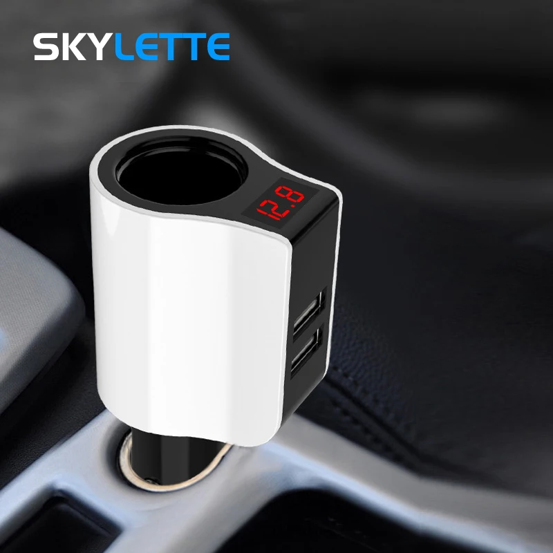2.1A Dual USB Car Charger Battery Voltage Display Phone Charger With Cigarette Lighter Socket For DVR Driving Recorder
2.1A Dual USB Car Charger Battery Voltage Display Phone Charger With Cigarette Lighter Socket For DVR Driving Recorder