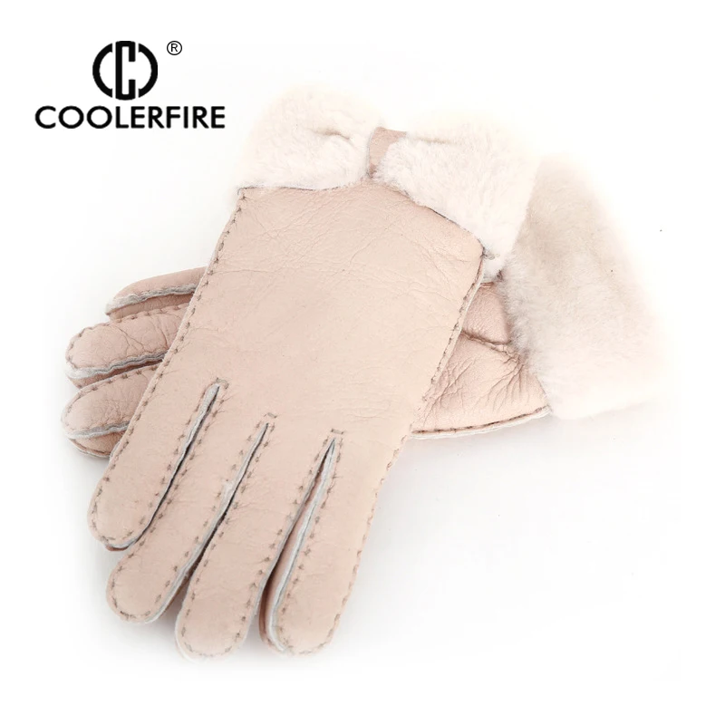 COOLERFIRE Women Glores Wool Genuine Leather Sheepskin Glores Lorely Warm Female Winter mittens GAL001
COOLERFIRE Women Glores Wool Genuine Leather Sheepskin Glores Lorely Warm Female Winter mittens GAL001