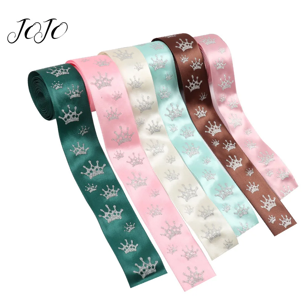 JOJO BOWS 38mm 10y Grosgrain Stain Ribbon Crown Printed Tape For Needlework Gift Packing Webbing Party Decoration DIY Hair Bows
JOJO BOWS 38mm 10y Grosgrain Stain Ribbon Crown Printed Tape For Needlework Gift Packing Webbing Party Decoration DIY Hair Bows