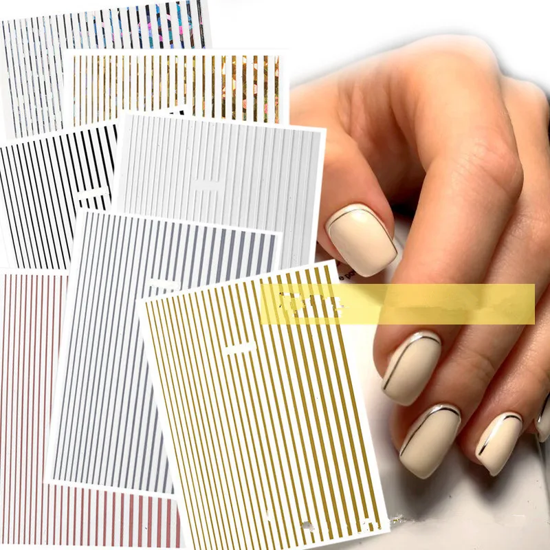 1 Piece Rose Gold Silver 3D Nail Sticker Curve Stripe Lines Nails Stickers Adhesive Striping Tape Nail Art Stickers Decals
1 Piece Rose Gold Silver 3D Nail Sticker Curve Stripe Lines Nails Stickers Adhesive Striping Tape Nail Art Stickers Decals