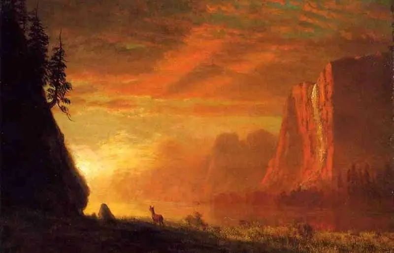 Large Beautiful Oil Painting Landscape Canvas Art Deer at Sunset by the River Albert Bierstadt Painting for Home Decor
Large Beautiful Oil Painting Landscape Canvas Art Deer at Sunset by the River Albert Bierstadt Painting for Home Decor