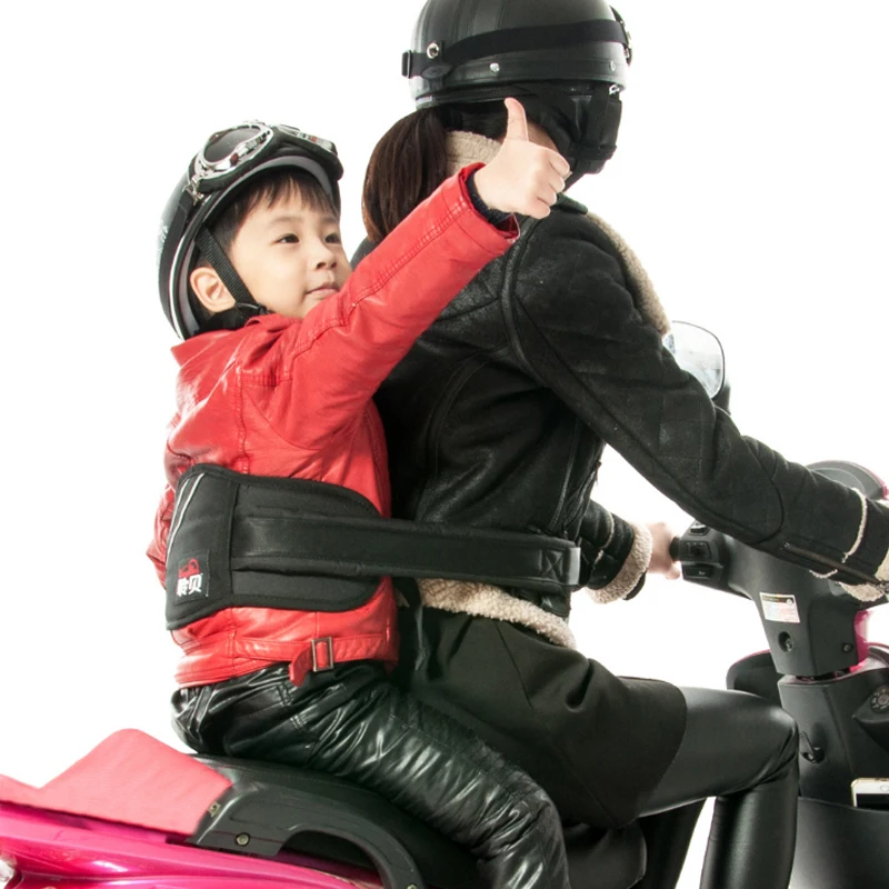 Baby Carrier Childhood Black Motorcycle Seat Belt Electric Car Child Protection Kids Adjustable Safet Strap  (1)