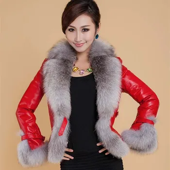 Autumn and winter new lady high-end imitation fox fur collar body was thin short leather fur coat
Autumn and winter new lady high-end imitation fox fur collar body was thin short leather fur coat
