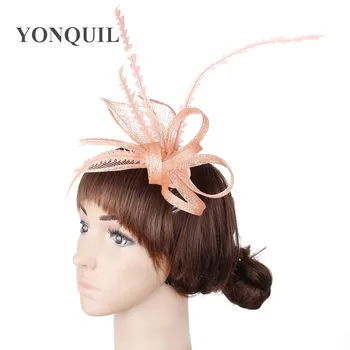 Champagne Ladies derby hats hair fascinators fancy feather decor wedding show women headwear on hair combs accessories SYF232
Champagne Ladies derby hats hair fascinators fancy feather decor wedding show women headwear on hair combs accessories SYF232