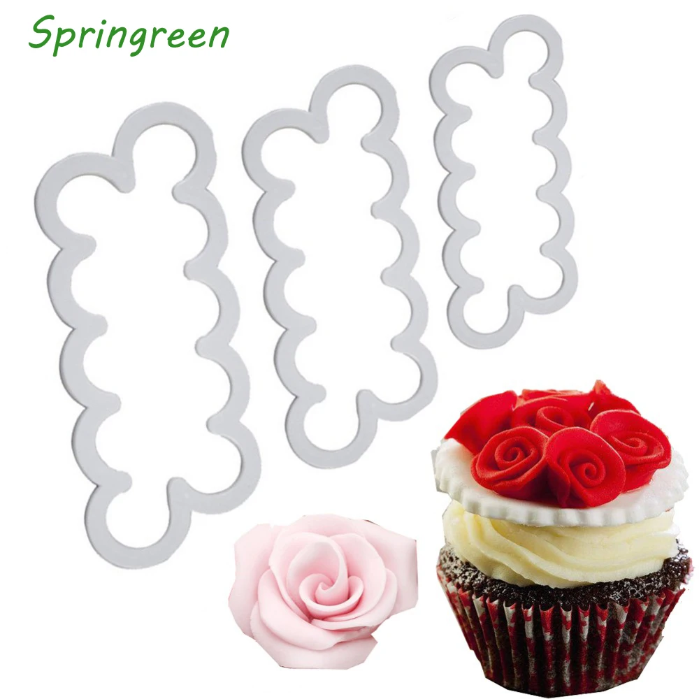 Springreen Food Grade 3 pieces Rose Flower Cookie Cutter Fondant Cake Decorating Tools Sugarcraft Biscuit Cutter for Baking Tool
Springreen Food Grade 3 pieces Rose Flower Cookie Cutter Fondant Cake Decorating Tools Sugarcraft Biscuit Cutter for Baking Tool