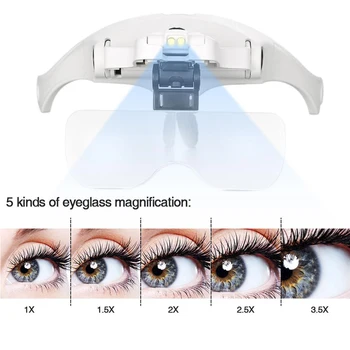 Adjust Headband Light Magnifier Glass Loupe for Eyelash Extension Grafting Repair Tattooing Accessory Tool 1X 1.5X 2X 2.5X 3.5X
Adjust Headband Light Magnifier Glass Loupe for Eyelash Extension Grafting Repair Tattooing Accessory Tool 1X 1.5X 2X 2.5X 3.5X