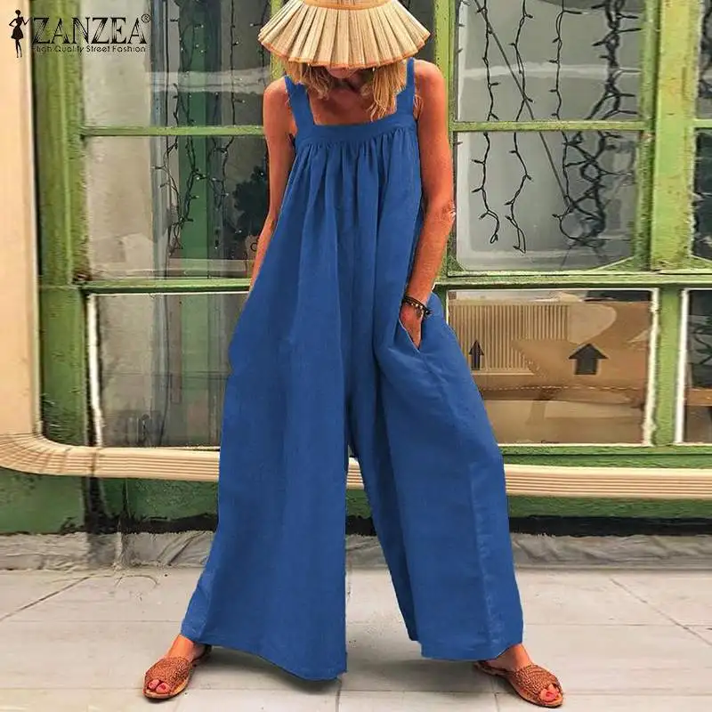2019 ZANZEA Women Jumpsuits Summer Straps Overalls Pants Bohemian Wide Leg Pants Rompers Casual Loose Long Playsuits Plus Size
2019 ZANZEA Women Jumpsuits Summer Straps Overalls Pants Bohemian Wide Leg Pants Rompers Casual Loose Long Playsuits Plus Size