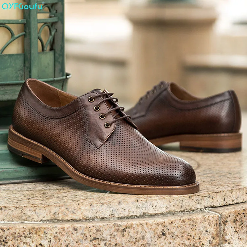 QYFCIOUFU Genuine Leather Shoes Men Dress Shoe Pointed Business Oxfords Shoes For Men Lace Up Designer Luxury Men Formal Shoes
QYFCIOUFU Genuine Leather Shoes Men Dress Shoe Pointed Business Oxfords Shoes For Men Lace Up Designer Luxury Men Formal Shoes
