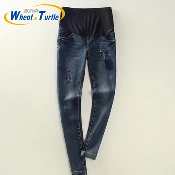 Hot Sale Holes and Scratches Maternity Skinny Jeans, All-Match Full Season Suitable Denim Trousers for Pregnant Pregnant Pants
Hot Sale Holes and Scratches Maternity Skinny Jeans, All-Match Full Season Suitable Denim Trousers for Pregnant Pregnant Pants