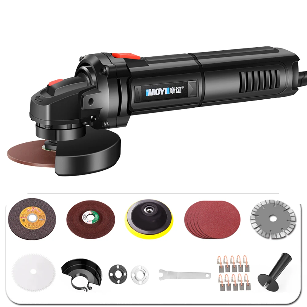 220V 980W Electric Angle Grinder Multifunctional Polisher Polishing Wood Stone Metal Cutting Machine Grinding Wheel Grinder
220V 980W Electric Angle Grinder Multifunctional Polisher Polishing Wood Stone Metal Cutting Machine Grinding Wheel Grinder