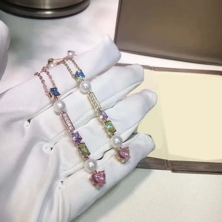 True 925 sterling silver necklace with rhinestone long necklace exquisitely crafted luxury colored jewelry
True 925 sterling silver necklace with rhinestone long necklace exquisitely crafted luxury colored jewelry