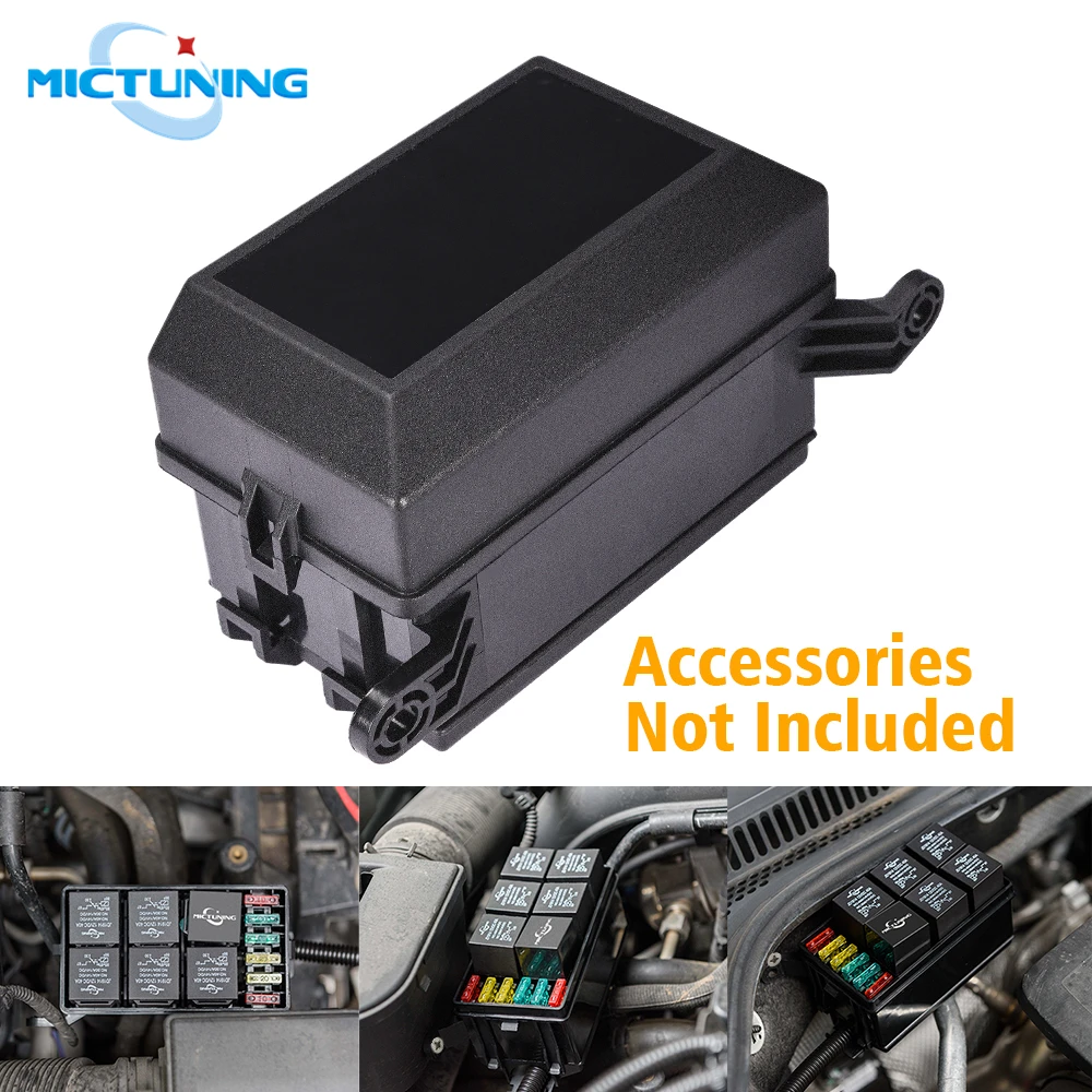 MICTUNING 6 Relays&6 ATC/ATO Fuses Holder Block 12-Slot Relay Fuse Box with 41pcs Metallic Pins for Automotive Marine Engine Bay
MICTUNING 6 Relays&6 ATC/ATO Fuses Holder Block 12-Slot Relay Fuse Box with 41pcs Metallic Pins for Automotive Marine Engine Bay