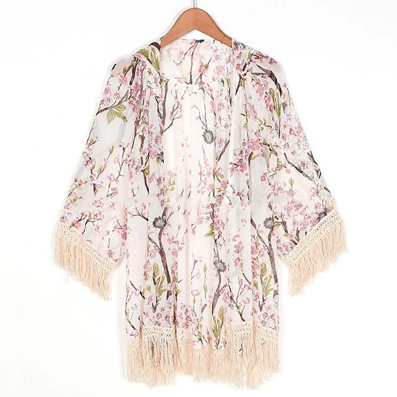 Summer 2019 Fashion Vintage Chiffon Cardigan Print Women Tops Casual Beach Cover Up Lace Tassel Long Sleeve Kimono Shirts
Summer 2019 Fashion Vintage Chiffon Cardigan Print Women Tops Casual Beach Cover Up Lace Tassel Long Sleeve Kimono Shirts