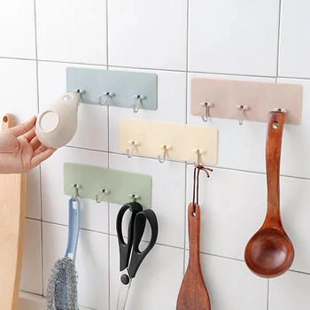Strong hook no trace hook nail-free bearing 3 even hook kitchen bathroom paste wall hook
Strong hook no trace hook nail-free bearing 3 even hook kitchen bathroom paste wall hook