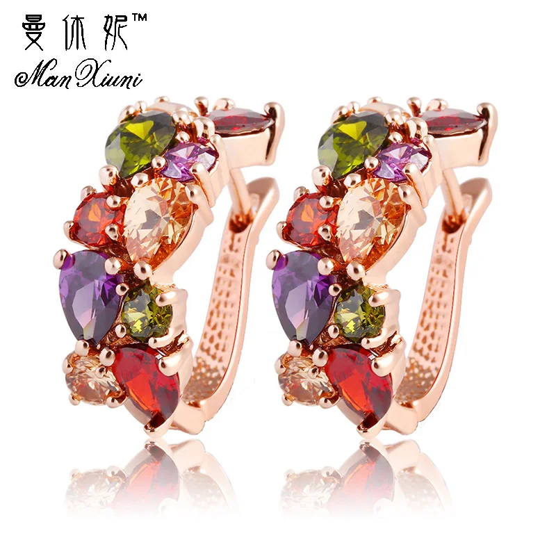 Manxiuni Gold Color Unique Stud Earrings with Multicolor AAA Zircon Stone Nickel, Cadmium free Jewelry
Manxiuni Gold Color Unique Stud Earrings with Multicolor AAA Zircon Stone Nickel, Cadmium free Jewelry