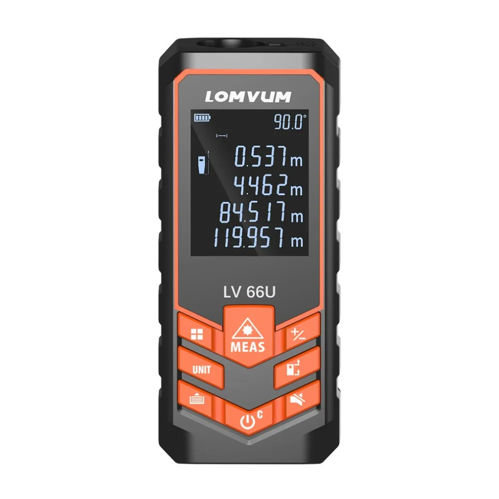 

LOMVUM Digital Laser Range Finder Auto Level Distance Meter Measuring Handheld Instrument Rangefinder 40m 50m 60m 80m 100m 120m