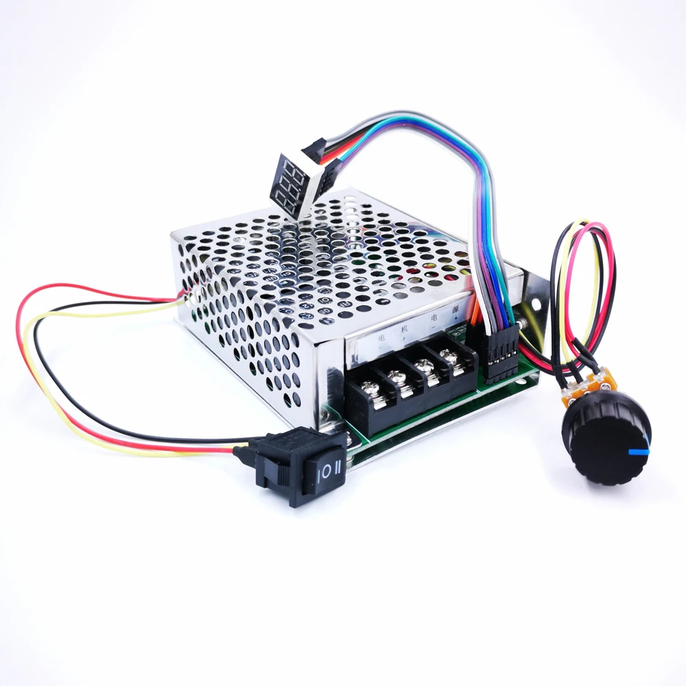 Digital Display 0~100% adjustable DC 10-50V 40A DC Motor Speed Controller PWM 12V 24V 48V 2000W MAX 60A Reversible
Digital Display 0~100% adjustable DC 10-50V 40A DC Motor Speed Controller PWM 12V 24V 48V 2000W MAX 60A Reversible