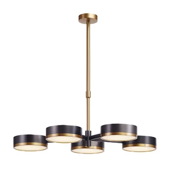 New arrival Modern 5 arm Pendant Light Creative black brass hanging lamp Lifting rod adjustable acylic lampshade home decoration
New arrival Modern 5 arm Pendant Light Creative black brass hanging lamp Lifting rod adjustable acylic lampshade home decoration
