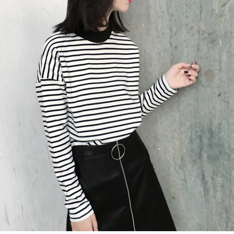 Bigsweety Women Striped T-shirt New 2018 Autumn Cotton Female T Shirts Tops Feminine Long Sleeve Casual Basic Tees Tops
Bigsweety Women Striped T-shirt New 2018 Autumn Cotton Female T Shirts Tops Feminine Long Sleeve Casual Basic Tees Tops