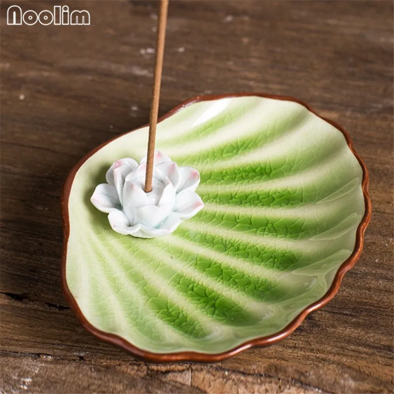 NOOLIM Ceramic Lotus Shell Incense Burner Holder Tibetan Incense Censer Aroma Sticks Disc Aromatherapy Home Living Room Decor
NOOLIM Ceramic Lotus Shell Incense Burner Holder Tibetan Incense Censer Aroma Sticks Disc Aromatherapy Home Living Room Decor