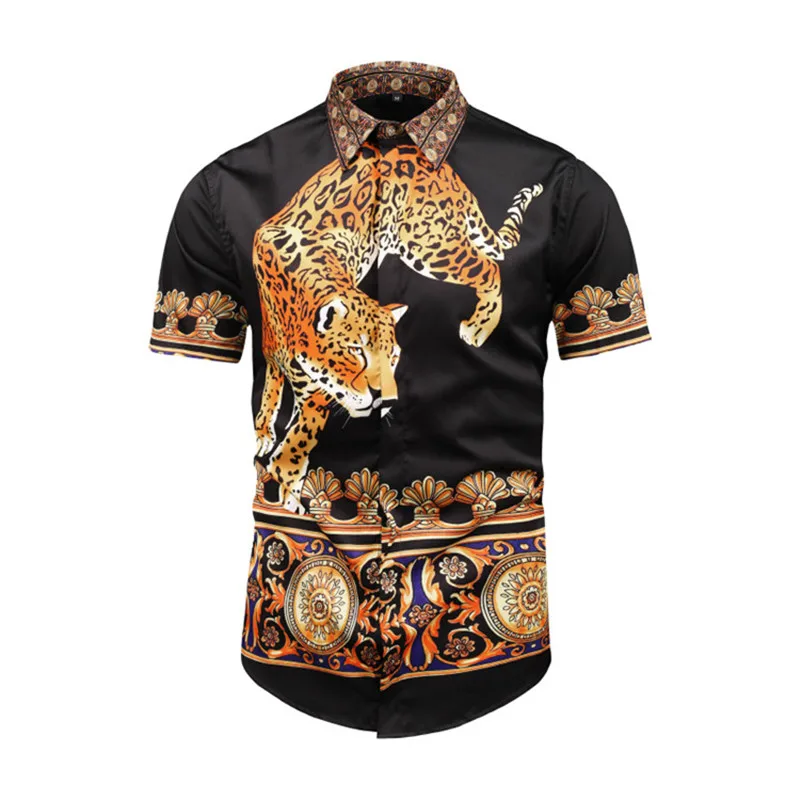 2019 New Mens Hawaiian Short Sleeved Shirts Summer Men Printed Camisa Lion Shirts Button Off Slim Fit Men Shirts
2019 New Mens Hawaiian Short Sleeved Shirts Summer Men Printed Camisa Lion Shirts Button Off Slim Fit Men Shirts