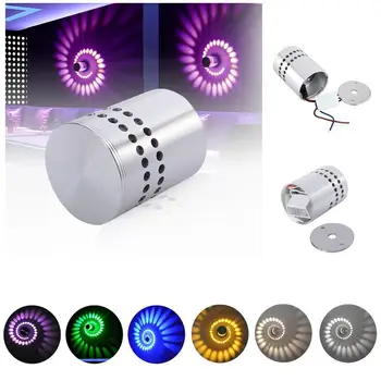 3W Spiral LED Wall Sconce Ceiling Light Walkway Bedroom Porch Hotel Bulb KTV Nightclub Bar Decoration Lights Color Free Shipping
3W Spiral LED Wall Sconce Ceiling Light Walkway Bedroom Porch Hotel Bulb KTV Nightclub Bar Decoration Lights Color Free Shipping
