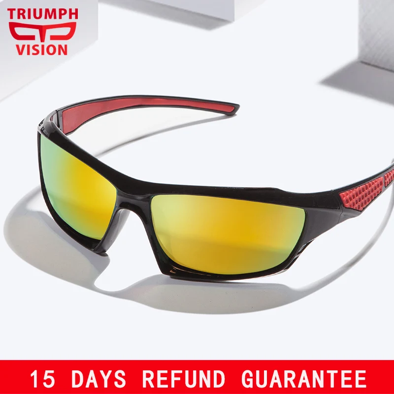 TRIUMPH VISION Windproof Sport Sunglasses Polarized for Men Red Black Sun Glasses Male Driving Anti-Glare Oculos de sol Gafas
TRIUMPH VISION Windproof Sport Sunglasses Polarized for Men Red Black Sun Glasses Male Driving Anti-Glare Oculos de sol Gafas