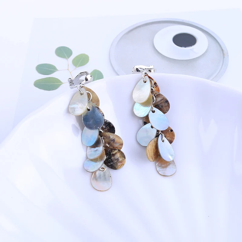 Luxury Natural Shell Clip on Earrings Handmade Graduated Color Without Piercing for Women Beach Party Earrings Fashion Jewelry
Luxury Natural Shell Clip on Earrings Handmade Graduated Color Without Piercing for Women Beach Party Earrings Fashion Jewelry