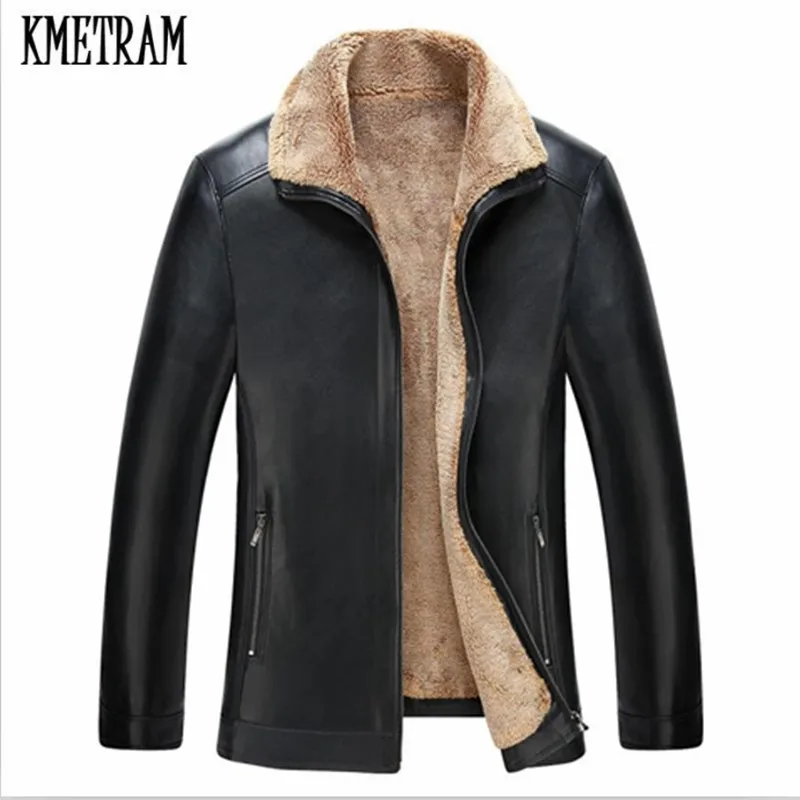 KMETRAM Spring Autumn and Winter Faux Fur Lined Leather Jacket Men Clothes Leather Fur Jacket Jaqueta de couro masculino HH522
KMETRAM Spring Autumn and Winter Faux Fur Lined Leather Jacket Men Clothes Leather Fur Jacket Jaqueta de couro masculino HH522
