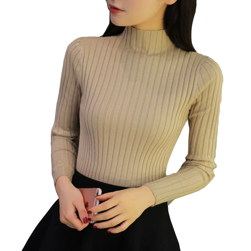 Thicken Women Long Sleeve Sweaters Pullovers New Fashion Womens Korean Style Elastic Sweater Colorful Stretchy Solid Color Slim
Thicken Women Long Sleeve Sweaters Pullovers New Fashion Womens Korean Style Elastic Sweater Colorful Stretchy Solid Color Slim