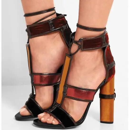 2017 High Quality Summer Dress Shoes Women Patchwork High Heel Sandals Vintage Lace UP Gladiator Sandal Wholesale Drop Shipping
2017 High Quality Summer Dress Shoes Women Patchwork High Heel Sandals Vintage Lace UP Gladiator Sandal Wholesale Drop Shipping