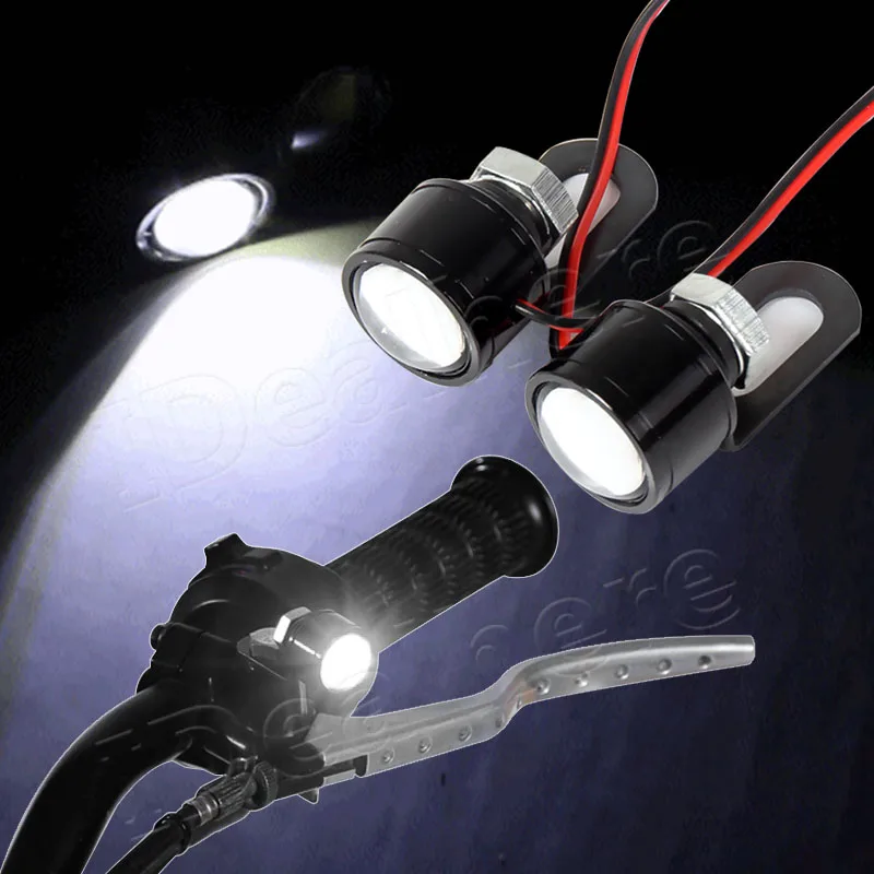 1 Pair High Quality Motorcycle Led Strobe Flash Warning Light Brake Light Spotlights Fish Eye Lens Lamp White
1 Pair High Quality Motorcycle Led Strobe Flash Warning Light Brake Light Spotlights Fish Eye Lens Lamp White