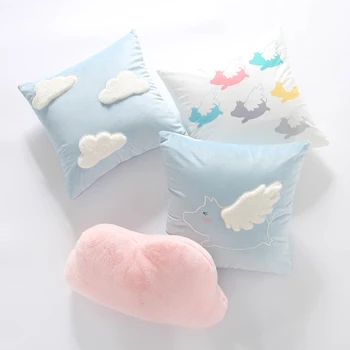 45X45cm white fur cloud embroidered cushion cover blue/pink velvet pig pillowcase lumbar pillow cover throw pillow case indoor
45X45cm white fur cloud embroidered cushion cover blue/pink velvet pig pillowcase lumbar pillow cover throw pillow case indoor