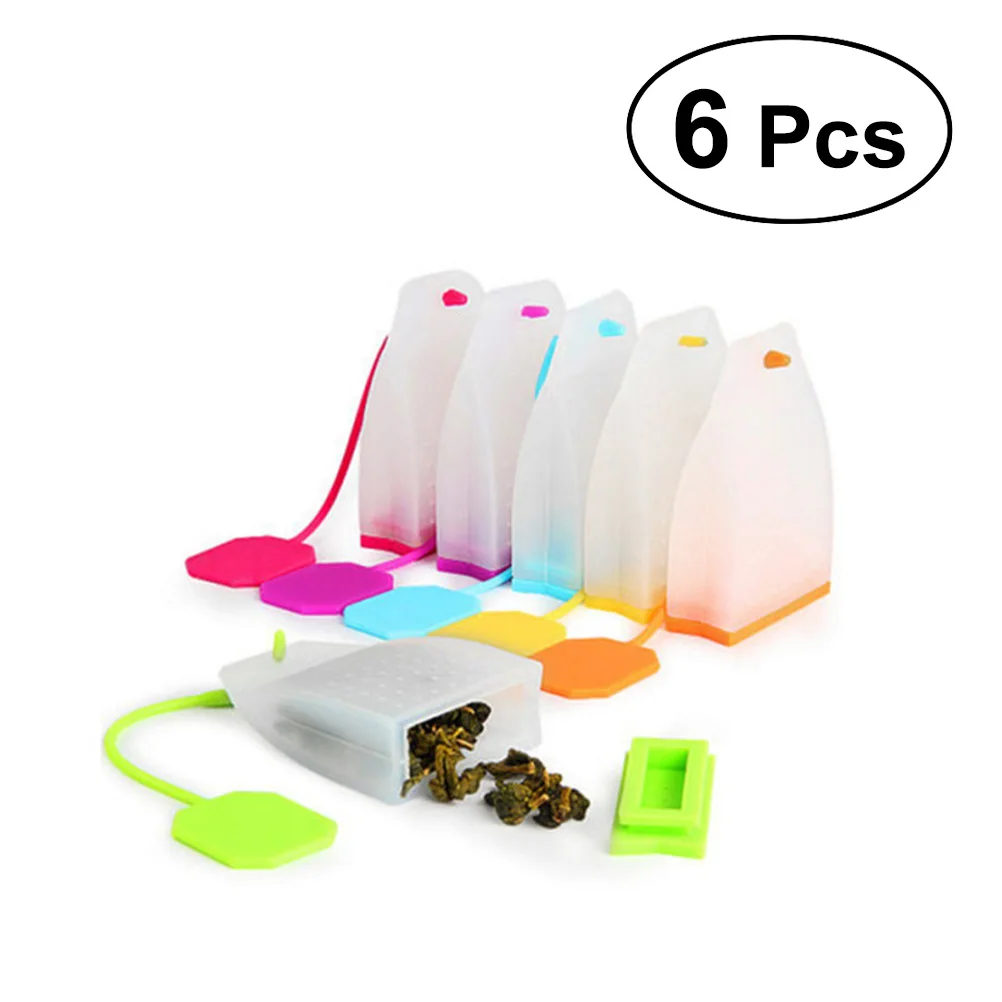 6pcs Silicone Reusable Tea Bag Tea Infuser Strainer Loose Leaf Filters Steeper for Tea Cups Mugs Teapots (Random Color) A30
6pcs Silicone Reusable Tea Bag Tea Infuser Strainer Loose Leaf Filters Steeper for Tea Cups Mugs Teapots (Random Color) A30