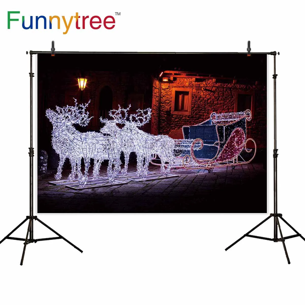 Funnytree photo studio backgrounds christmas outdoor reindeer lights house winter sledge child backdrops photography photocall
Funnytree photo studio backgrounds christmas outdoor reindeer lights house winter sledge child backdrops photography photocall