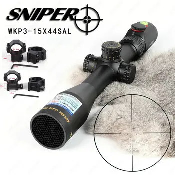 SNIPER WKP 3-15X44 SAL Hunting Rifle Scope Side Parallax Adjustment Glass Etched Reticle RG Illuminated with Bubble Level
SNIPER WKP 3-15X44 SAL Hunting Rifle Scope Side Parallax Adjustment Glass Etched Reticle RG Illuminated with Bubble Level