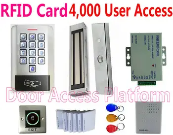Keypad Pin code+ EM ID 4,000 users 125KHz ID card standalone access control machine electro magnetic lock, power supply door kit
Keypad Pin code+ EM ID 4,000 users 125KHz ID card standalone access control machine electro magnetic lock, power supply door kit
