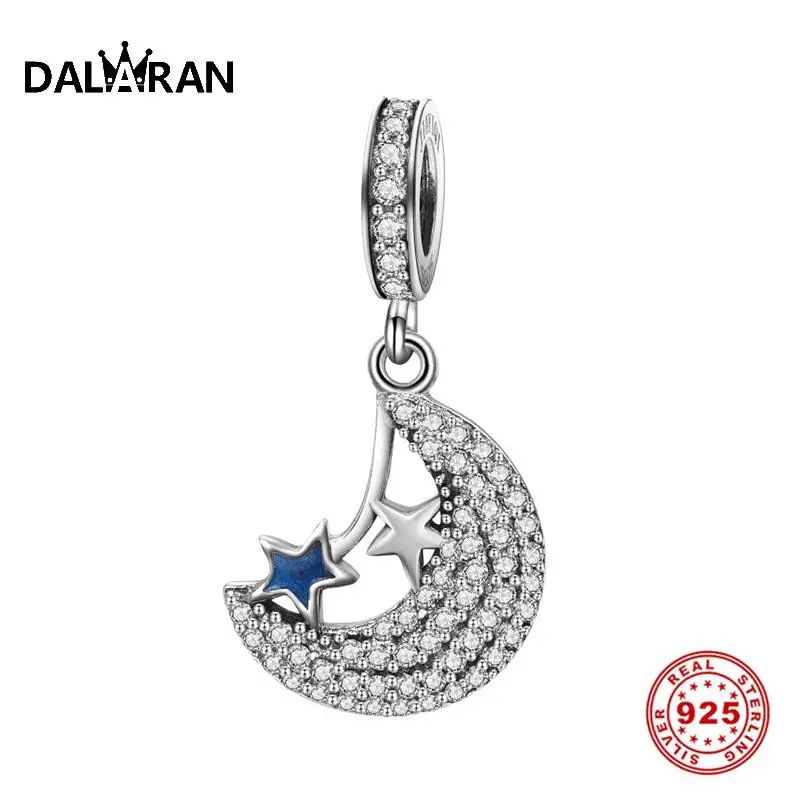 DALARAN DIY Moon Pendant Charms 100% 925 Sterling Silver Beads Dazzling CZ Fit Bracelets Necklace For Women Jewelry Making Gift
DALARAN DIY Moon Pendant Charms 100% 925 Sterling Silver Beads Dazzling CZ Fit Bracelets Necklace For Women Jewelry Making Gift