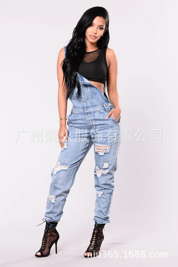 Fashion Regular Rompers Womens Jumpsuit Pockets Denim Overalls Vintage Jean Overalls for Women Blue
Fashion Regular Rompers Womens Jumpsuit Pockets Denim Overalls Vintage Jean Overalls for Women Blue