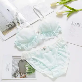 Shoujou Girls Small Breast Japanese Bra & Panties Set Wirefree Soft Underwear Sleep Intimates Set Kawaii Lolita
Shoujou Girls Small Breast Japanese Bra & Panties Set Wirefree Soft Underwear Sleep Intimates Set Kawaii Lolita
