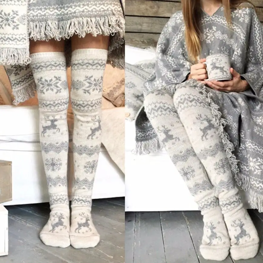MUQGEW New Arrival Women Soxs Christmas Thigh High Long Stockings Knit Over Knee Socks Xmas Winter Useful Keep Warm Thermal Soxs
MUQGEW New Arrival Women Soxs Christmas Thigh High Long Stockings Knit Over Knee Socks Xmas Winter Useful Keep Warm Thermal Soxs