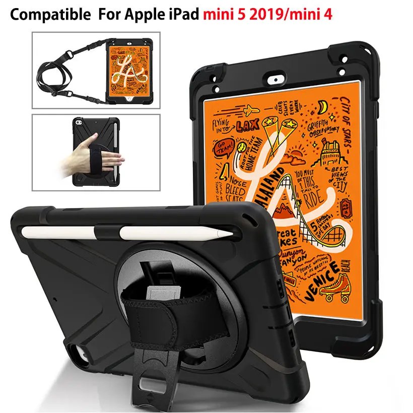 Чехол для iPad mini 4 mini5 5 2019 7 9 дюйма чехол с держателем карандашей Наплечные ремни