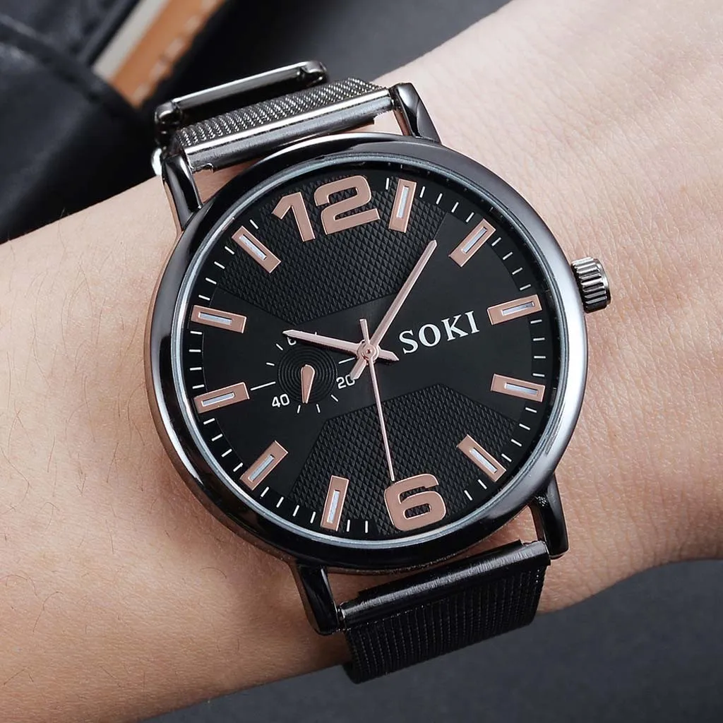 SOKI Fashion Simple Men Watch Unobtrusive Business Simple Single-eye Stainless Steel Belt Mens Clock Quartz Wrist Watches reloj
SOKI Fashion Simple Men Watch Unobtrusive Business Simple Single-eye Stainless Steel Belt Mens Clock Quartz Wrist Watches reloj