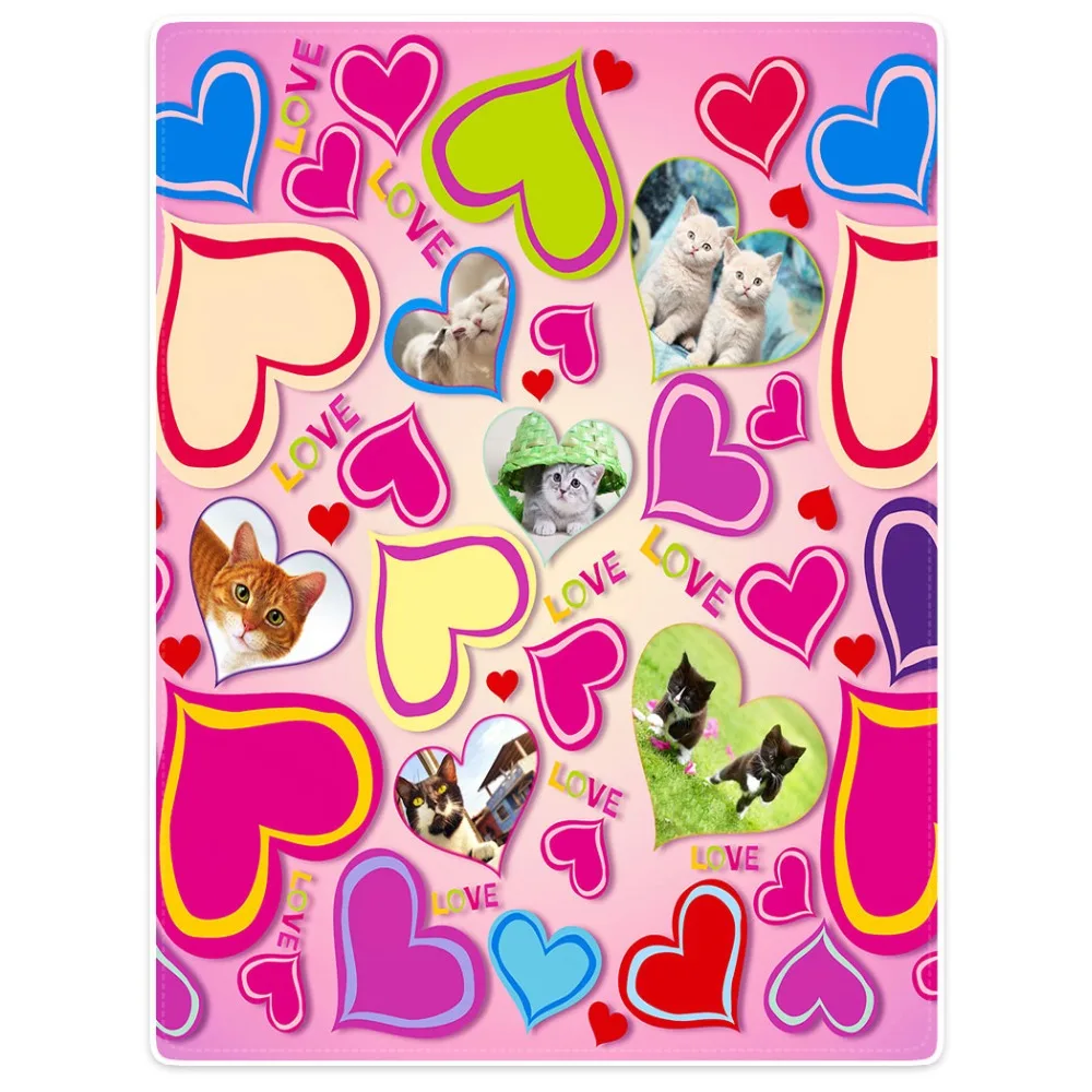 HommomH Blanket Throw Comfort Warm Soft Plush Throw For Sofa Romantic Love Design Cute Cat Colorful
HommomH Blanket Throw Comfort Warm Soft Plush Throw For Sofa Romantic Love Design Cute Cat Colorful