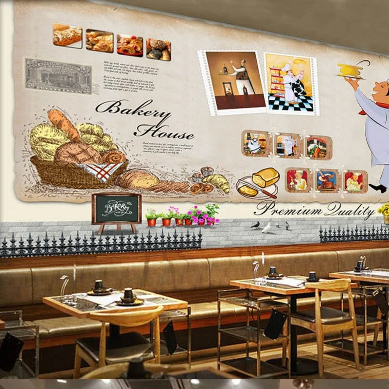Free shipping custom wallpaper 3D European and American hand-painted bakery background wall supermarket theme buffet wall murals
Free shipping custom wallpaper 3D European and American hand-painted bakery background wall supermarket theme buffet wall murals