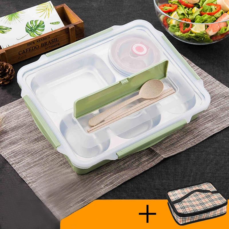 With Bag Lunch Box 304 Stainless Steel Food Bento Box Plastic Portable Leak proof Thermal Lunchbox Picnic School Japanese Style
With Bag Lunch Box 304 Stainless Steel Food Bento Box Plastic Portable Leak proof Thermal Lunchbox Picnic School Japanese Style