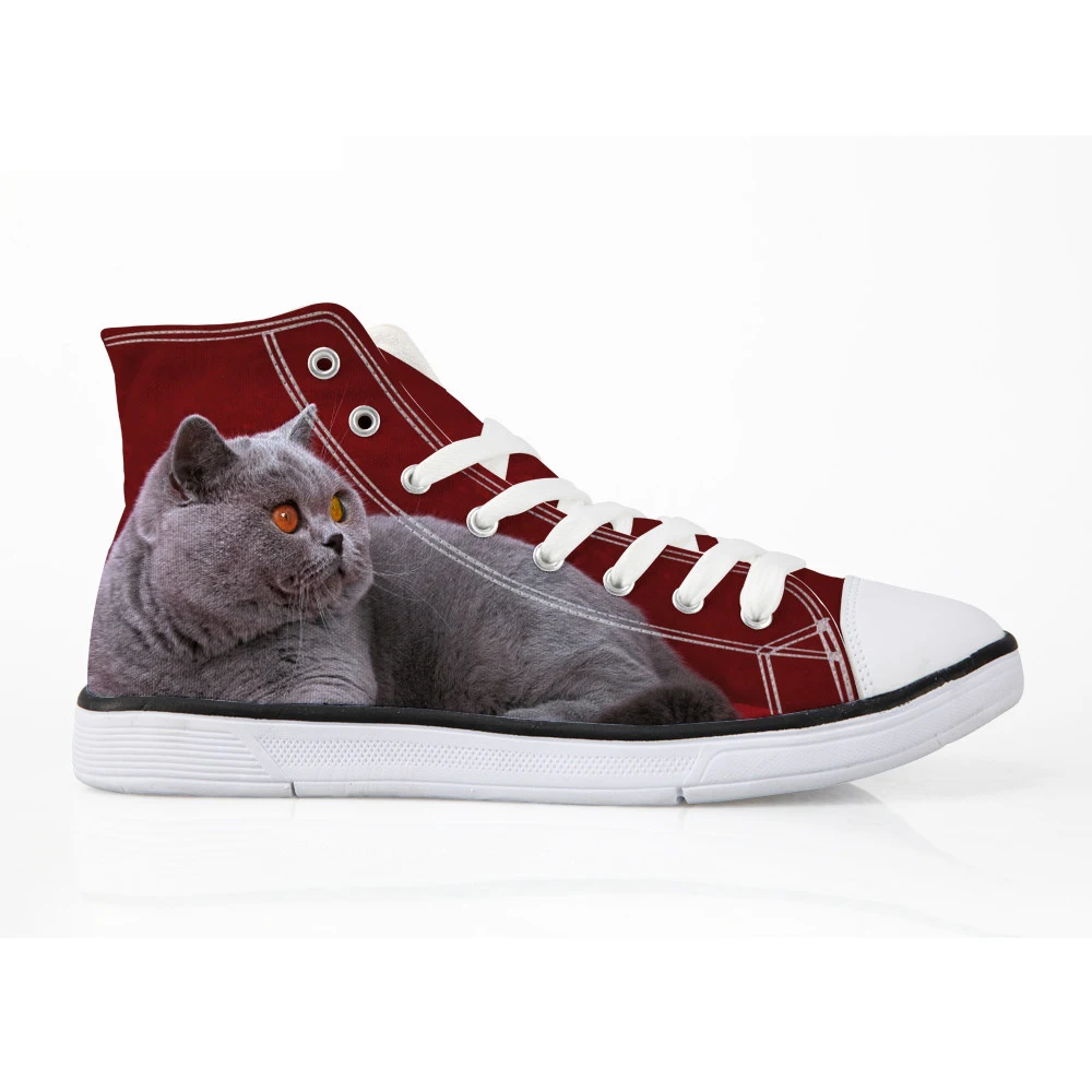 Customized 3D British Shorthair Cat Brand Vulcanize Canvas Shoes for Female Classic High Top Women Cute Sneakers Woman Lace Up 
Customized 3D British Shorthair Cat Brand Vulcanize Canvas Shoes for Female Classic High Top Women Cute Sneakers Woman Lace Up