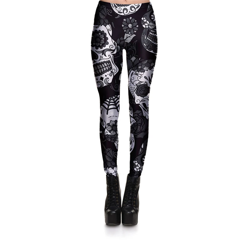 Hot Sell Skull Leggings Women's Skull&flower Black Leggings Digital Print Trousers 7 color skull Woman Stretch Pants Plus Size
Hot Sell Skull Leggings Women's Skull&flower Black Leggings Digital Print Trousers 7 color skull Woman Stretch Pants Plus Size