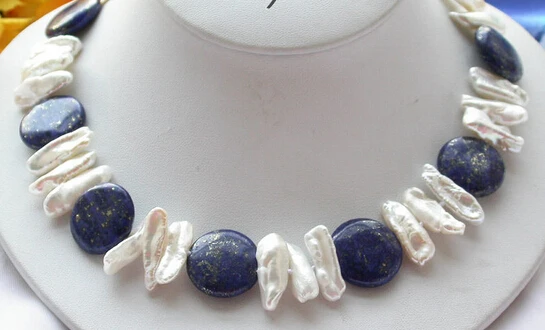 FREE SHIPPING>@@> N3590 BEAUTIFUL 17" 20mm coin lapis white biwa pearl necklace mabe
FREE SHIPPING>@@> N3590 BEAUTIFUL 17" 20mm coin lapis white biwa pearl necklace mabe
